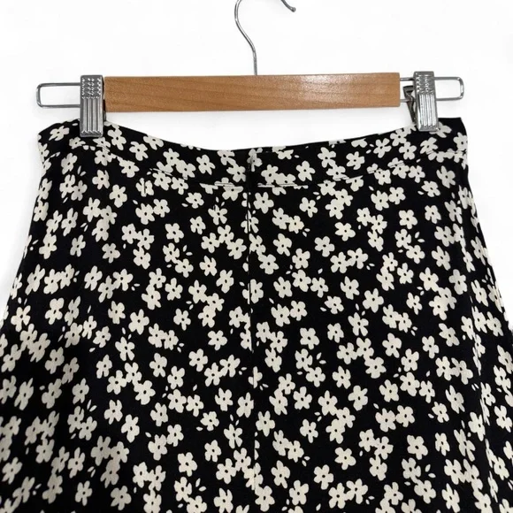 Reformation Floral Black and White Midi Skirt - Picture 4 of 4